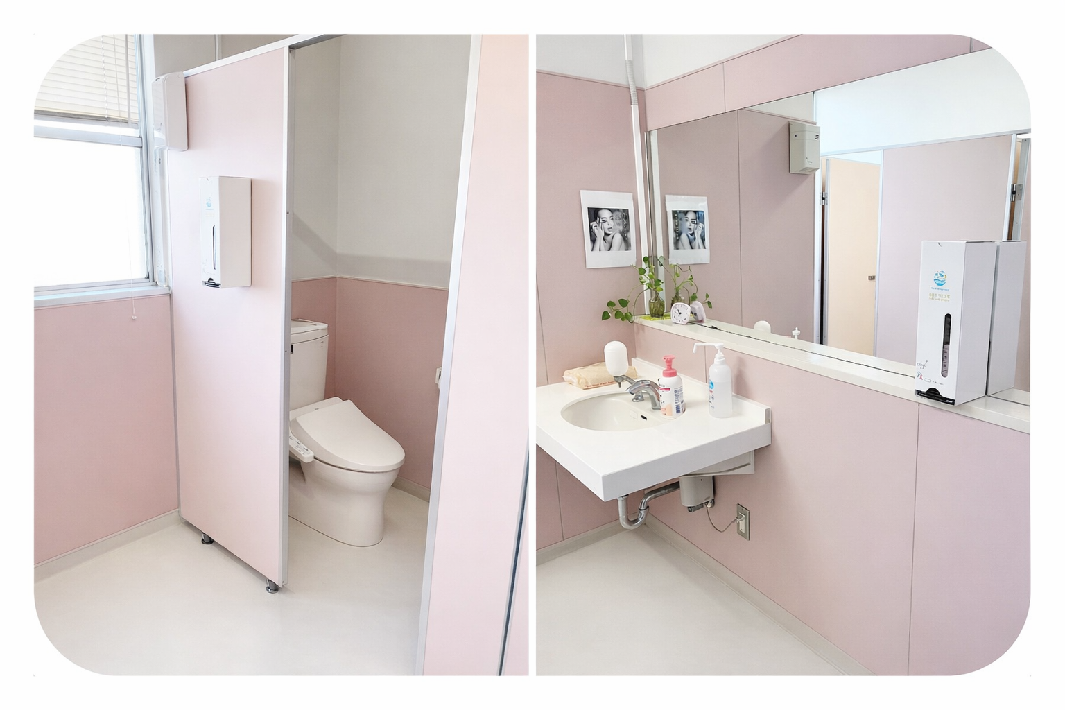 学内トイレに設置された無料生理用品（生理用ナプキン）